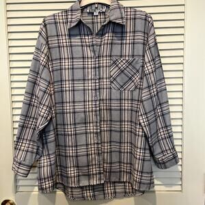 Audrey 3+1 Flannel Shirt Cabincore Cottagecore Grandpa S/M